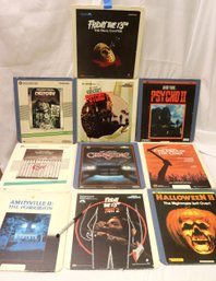 Lot Of 10 Video Discs With Psycho, Friday The 13th And Other Scary Movies.