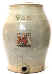 Antique Diev Et Mon Droit Stoneware Rum Barrel 6 Gallon