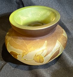 Antique Signed Cameo Art Glass Bowl