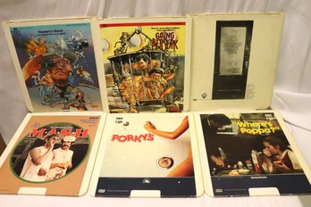 Lot Of 6 Video Discs Including Porkys, Mash, And Other Classics.