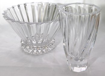 Rosenthal Classic Germany Crystal Bowl And Signed Orrefors Crystal Vase