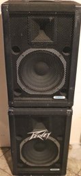 Pair Of Peavey Electronics Corporation 112DL 10 Speaker Cabinets