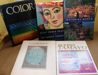 Lot Of 5 Vintage Hardcover Art Books With Great French Paintings, Material World, Ruffino Tamayo & More