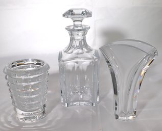 Baccarat Crystal Includes Decanter And Stylish Vases
