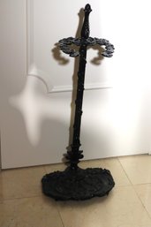 Ornate Vintage Cast Iron Umbrella Stand/ Holder