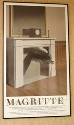 Framed Magritte Exhibit Poster From MOMA 1992.
