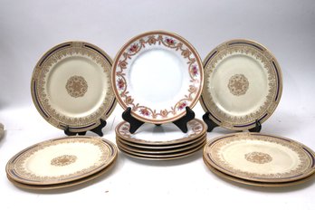 6 Provincial Dinner Plates By Bauscher/Arthur Schiller And 6 H&C Selb Bavaria Ovingtons New York