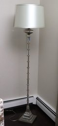 Moser Neoclassical Style Floor Lamp With Glass And Mirror Accents