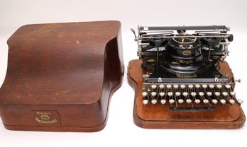 Antique Hammond Multiplex Typewriter With Original Hardwood Case Made In USA