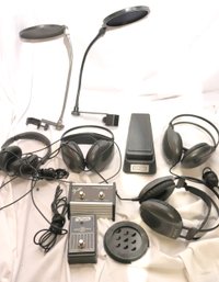 Includes Assorted Audio Accessories, Headphones And Switches