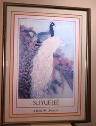Su Yue Lee De Ligny Art Galleries Framed Poster Of Peacocks.