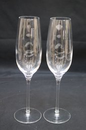 Pair Of Tiffany And Co. Champagne Flutes