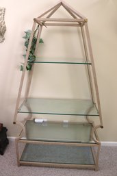 Unique Etagere/ Shelf With Glass Shelves