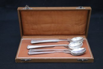 STERLING SILVER SET OF 12 ICED TEA SPOONS MOONBEAM PATTERN BY INTERNATIONAL SILVER CO. / ROGERS