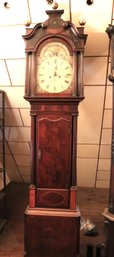 Antique Roswell Liverpool Grandfather Clock With Time Face