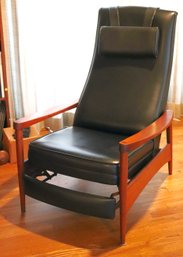 Vintage MCM Recliner Chair, Well Made With Pegged Design By Madison Furniture Indiana Company.