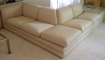 Custom Made MCM V Shaped Single Arm Sofa With 5 Down Filled Cushions