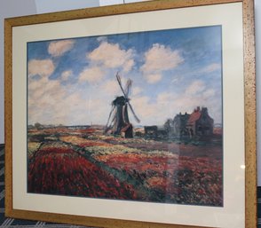 Claude Monet Field Of Tulips In Holland Framed Print