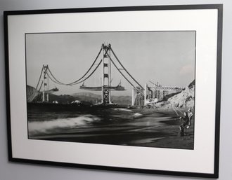 Framed Photo Print Of The Construction Of The Golden Gate Bridge