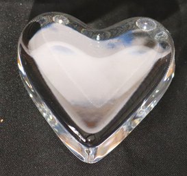 Baccarat Crystal Heart Paperweight