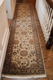 Sarouk Wool Runner Measuring Approximately 12 Feet X 31 Inches.