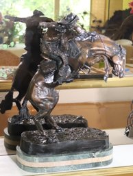 Frederic Remington Solid Bronze Bronco Buster Statue Limited Edition 17/50