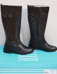 Jildor Dark Brown Leather Size 9 W Knee High Boots Leather Boots In Very Good Clean Like New Condition