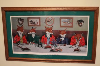 Mr. Foxs Hunt Breakfast On Xmas Day Framed Print By Harry B. Nelson