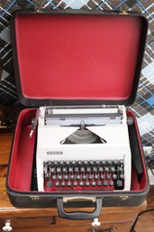 A Vintage Facit Metal Typewriter In Original Box.