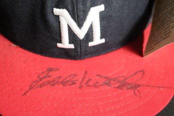 Eddie Matthews Autographed Milwaukee Braves Baseball Cap Size 7 1/4 From Major League Baseball
