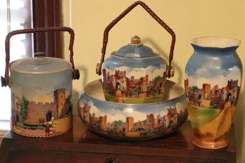 New Hall Nanley Staffs Made In England, Includes Vase Ice Buckets & Bowl