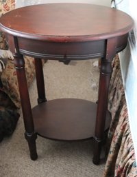 Oval Wood Side Table