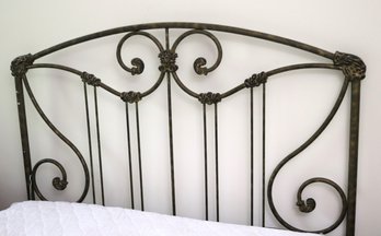 Ornate Wrought Iron Full- Size Headboard