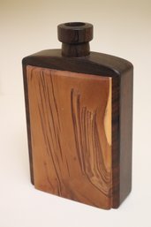 Decorative Handmade Wood Bottle Signed By The Maker As Pictured