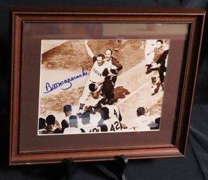 Autographed Photo With Bill Mazurowski From Steiner In Frame 14 Inches  X 12 Inches