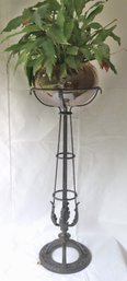 Vintage Ornate Wrought Iron Plant Stand