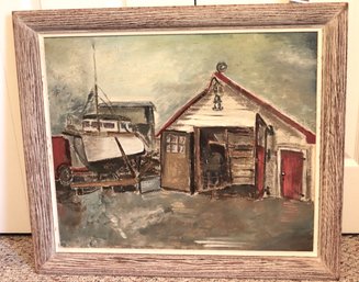 Nautical Painting In Wood Frame