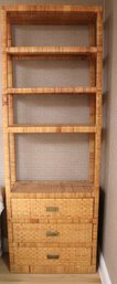 Bielecky Style- Rattan Wrapped Wood Etagere