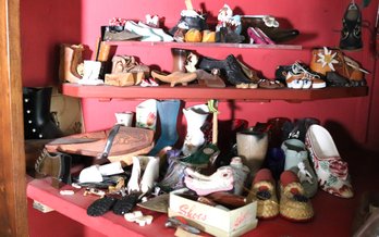 Collection Of Vintage Shoe Miniatures As Pictured