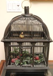 Decorative Vintage Wood Birdcage Decor