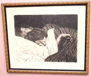 Joseph Hirsch Signed And Numbered Sleeping Couple Under Stars , 33/150.