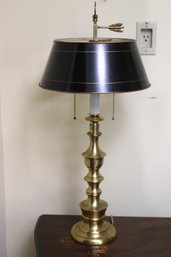 Brass Lamp With Black Tole Shade