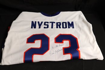 Bobby Nystrom #23 NY Islanders Autographed Hockey Jersey Size 54