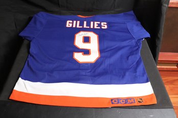 Clark Gillies # 9 New York Islanders Autographed Hockey Player Jersey Size 54