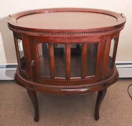 Wood Cabinet/side Table With A Removable Tray Top