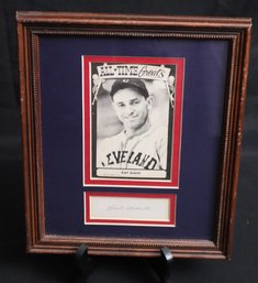 Framed And Autographed Photo Of All-time Great Cleveland, Earl Averill