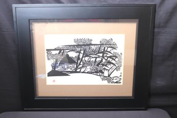 Japanese Modernist Print Signed By The Artist