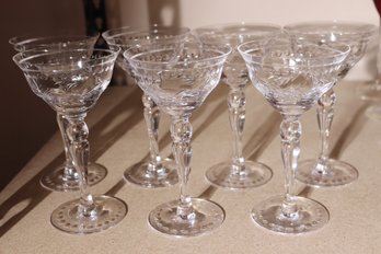 Set Of 6 Quality Vintage Hawkes Wine Glasses