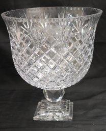 Large Gorgeous European Cut Crystal Pedestal Bowl