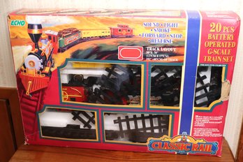 Echo Classic Toy Train & Rail 20 Pc With 50 X 70 Inch Track Layout